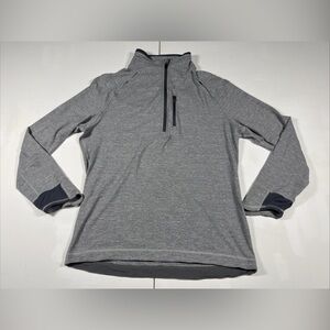 Lululemon Surge 1/2 Zip Gray Long Sleeve Pullover Warm Up Thumbholes Men’s L